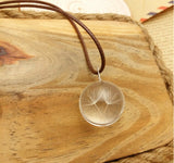 Ball Dandelion Dried Flower Necklace