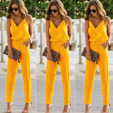 Brace Chiffon Trousers Jumpsuit