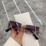 Rimless Transparent Light Sunglasses