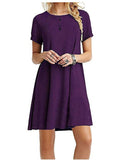 Loose plus size solid color Dress