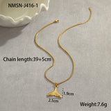 Coconut Fishtail Pendant Stainless Steel Necklace