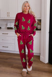 Sequins Long Sleeve Pants Two-piece Set