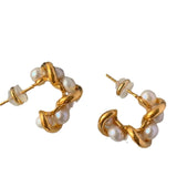 Winding Pearl Earrings