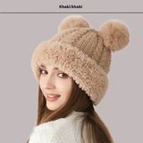 Cute Fur Ball Knitted Hat