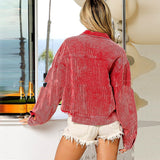 Corduroy Rugby Sequined Jacket