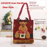 Santa Claus Elk Snowman Bear Handbag