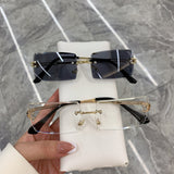 Rimless Transparent Light Sunglasses