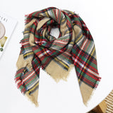 Cashmere Polyester Double-sided Qicaigei Square Scarf