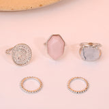 Temperament Gemstone Small Round Ring