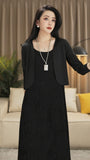 Draping Slim Fit All-match Pleated Dress