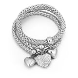 Corn chain diamond love Bracelet