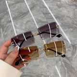 Rimless Transparent Light Sunglasses