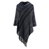 Knitted Tassel Shawl Cape