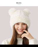 Cute Fur Ball Knitted Hat