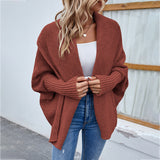 Bat Sleeve Large Lapel Jacket Sweater