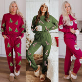 Sequins Long Sleeve Pants Two-piece Set