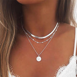 Multi-layer Lotus Pendant Necklace