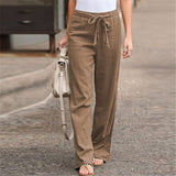 Linen Wide-leg Pants Loose Trousers