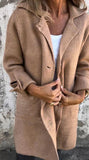 Lapel Single Breasted Cardigan Outwear Coat