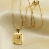 Alphabet Hollow Out Necklace