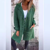 Lapel Single Breasted Cardigan Outwear Coat