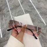 Rimless Transparent Light Sunglasses