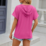 Roporta Hooded Button T-shirt Top