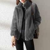 Double Faced Fleece Warm High Neck Sweater