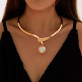 Plated Pearl Love Multi-layer Necklace