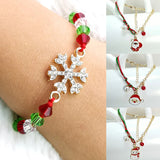 Snowman Santa Claus Tree Snowflake Elk Bracelet