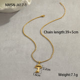 Coconut Fishtail Pendant Stainless Steel Necklace