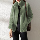 Double Faced Fleece Warm High Neck Sweater