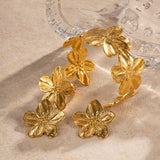 Golden Flower Ornament Jewelry Set