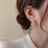 Hollow Pearl Earrings