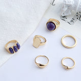 Temperament Gemstone Small Round Ring