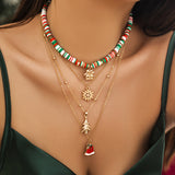 Beaded Imitation Crystal Ornament Necklace