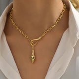 Snake Series Diamond-studded Necklace