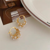 Hollow Pearl Earrings