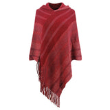 Knitted Tassel Shawl Cape